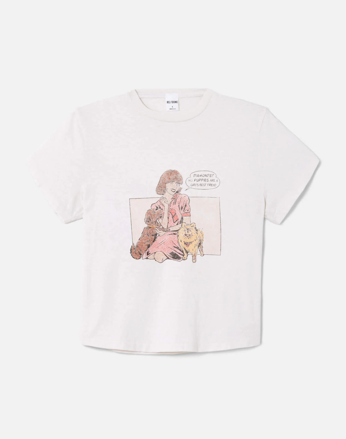 RE/DONE 50S BOXY "PUPPIES" TEE
