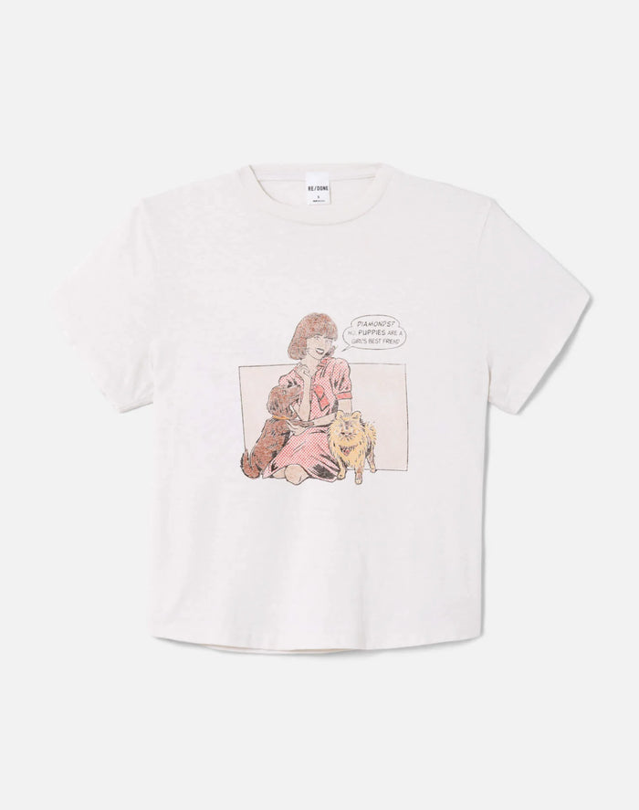 RE/DONE 50S BOXY "PUPPIES" TEE