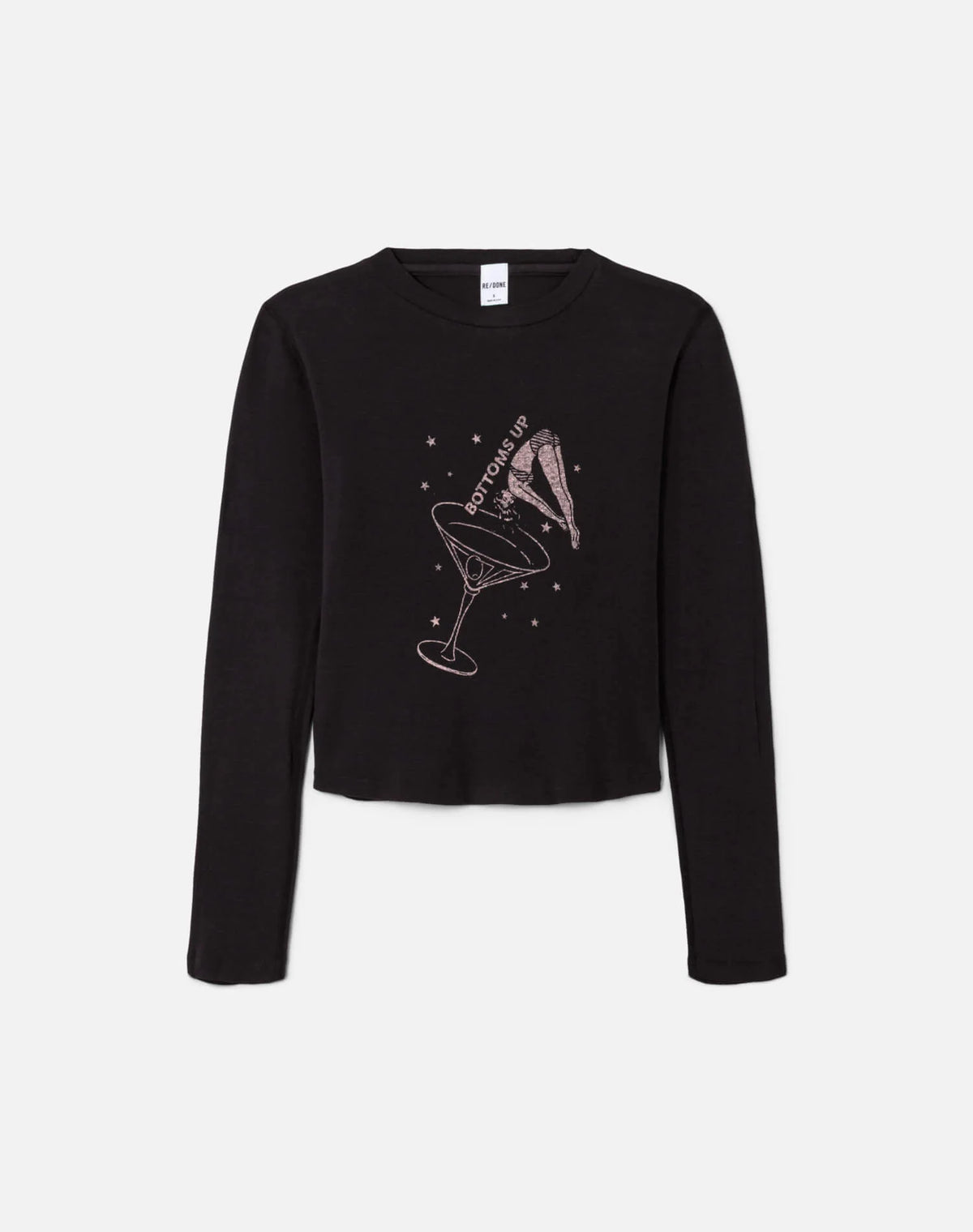 RE/DONE 90S BABY LONG SLEEVE "BOTTOMS UP"