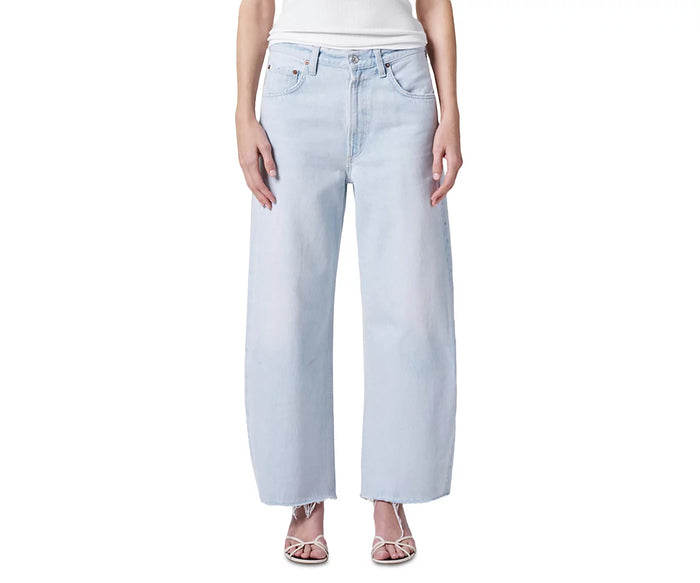 AGOLDE Low Curve Fray Mid Rise Jeans in Flourish