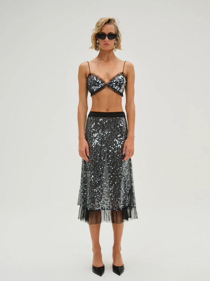 For Love & Lemons Christelle Midi Skirt