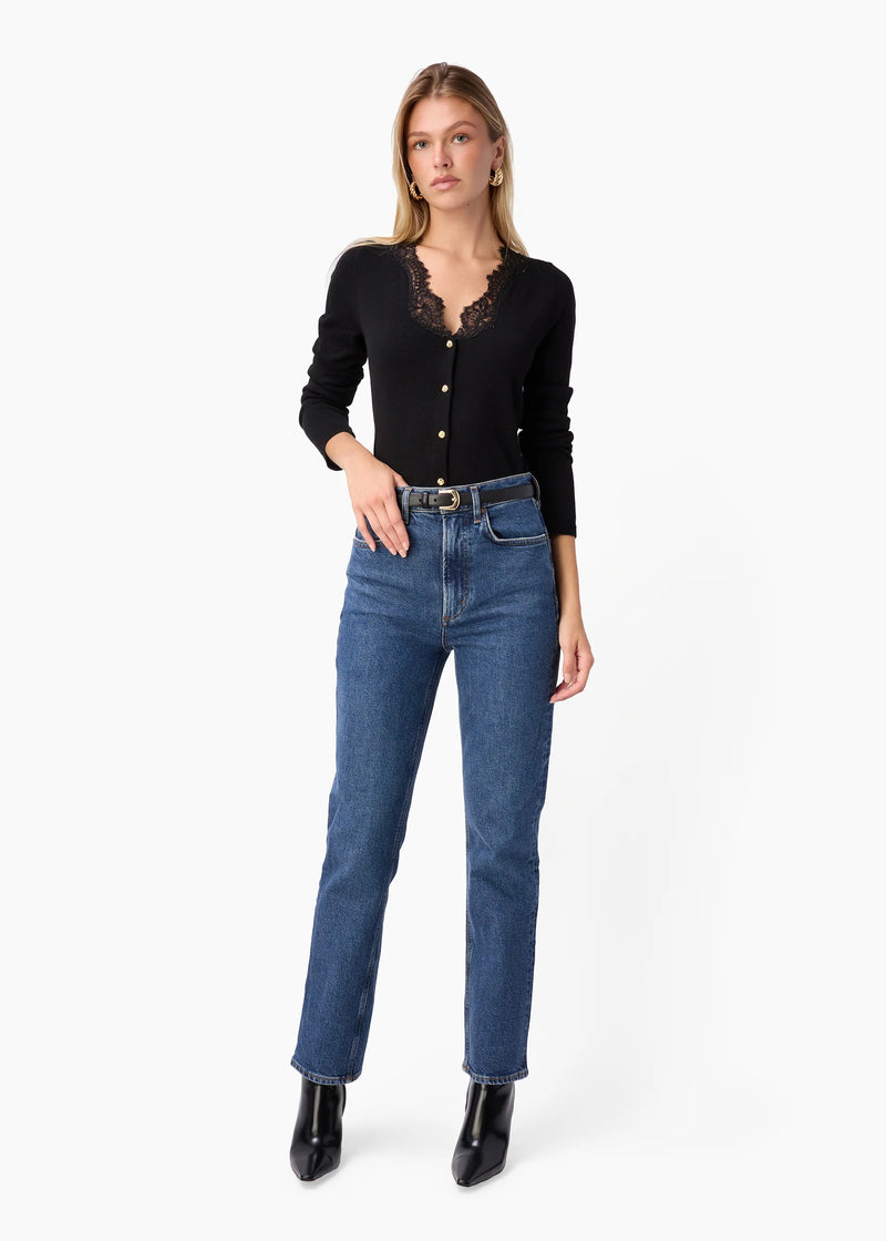 CAMI NYC EIRENE LIGHTWEIGHT KNIT CARDIGAN BLACK