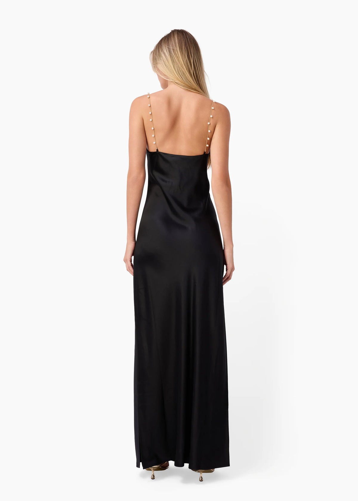 CAMI NYC SHALLON GOWN BLACK