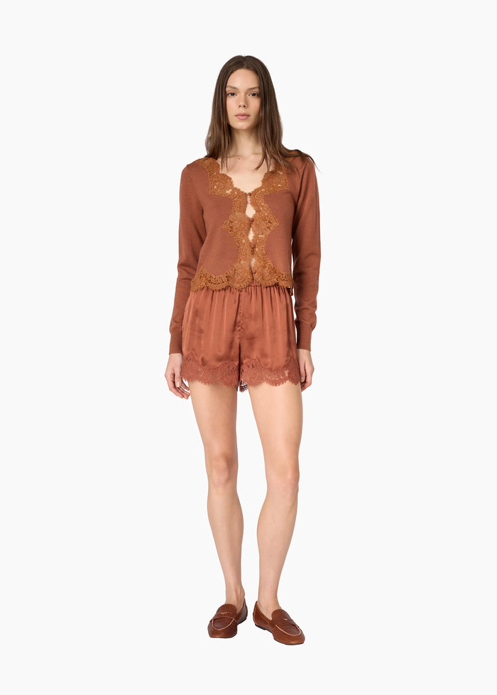 CAMI NYC SANDERS CARDIGAN AFFOGATO ULTRA-SOFT MERINO WOOL