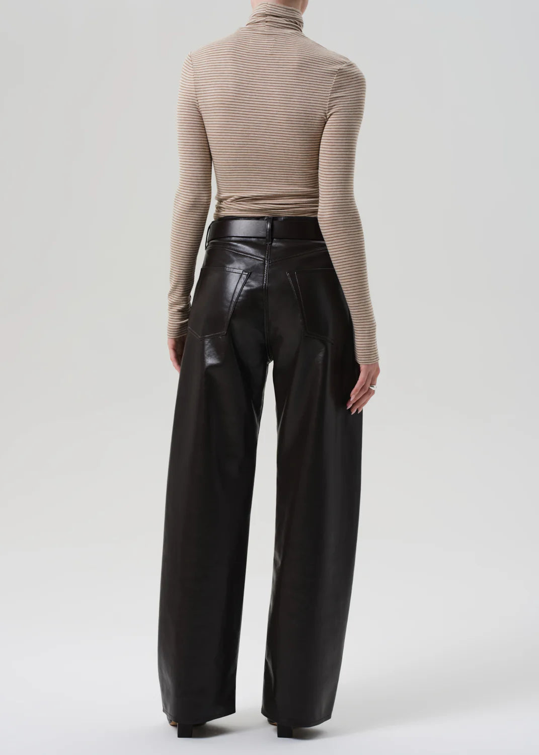 Citizens of Humanity Ayla Baggy Recycled Leather In Chocolate Dark Brown