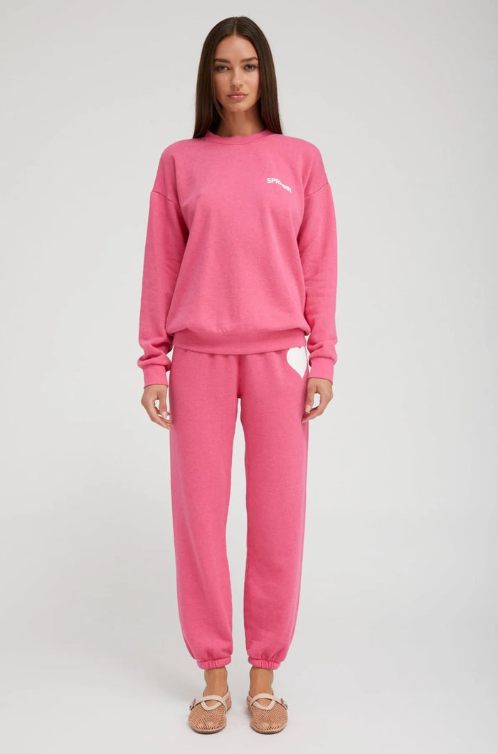 SPRWMN HOT PINK LOGO SWEATSHIRT