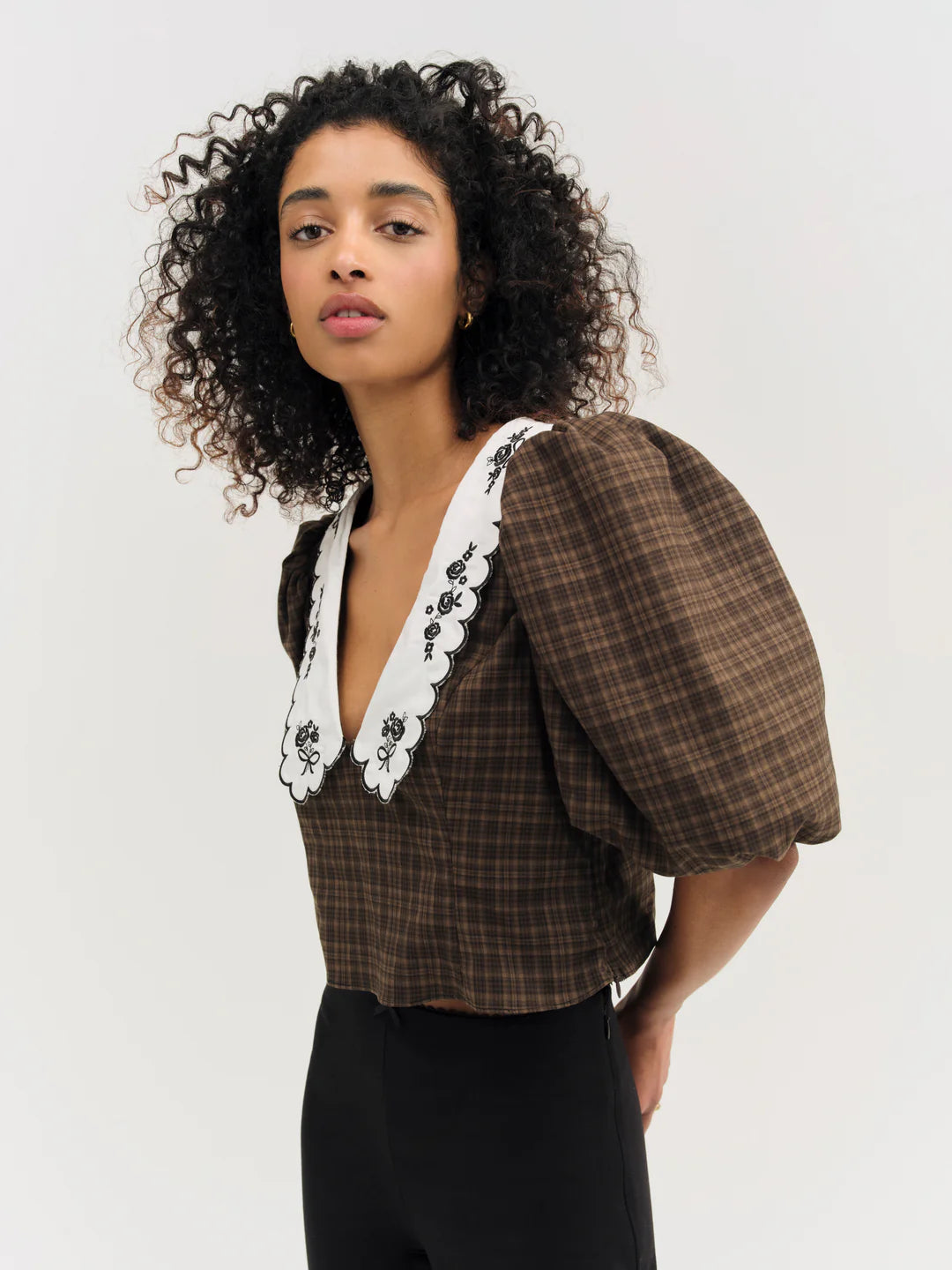 For Love & Lemons University Plaid Top