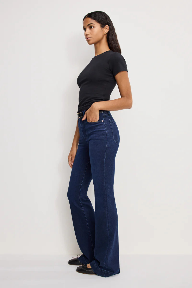 Good American Good Legs Flare Compression Jeans- Indigo1150