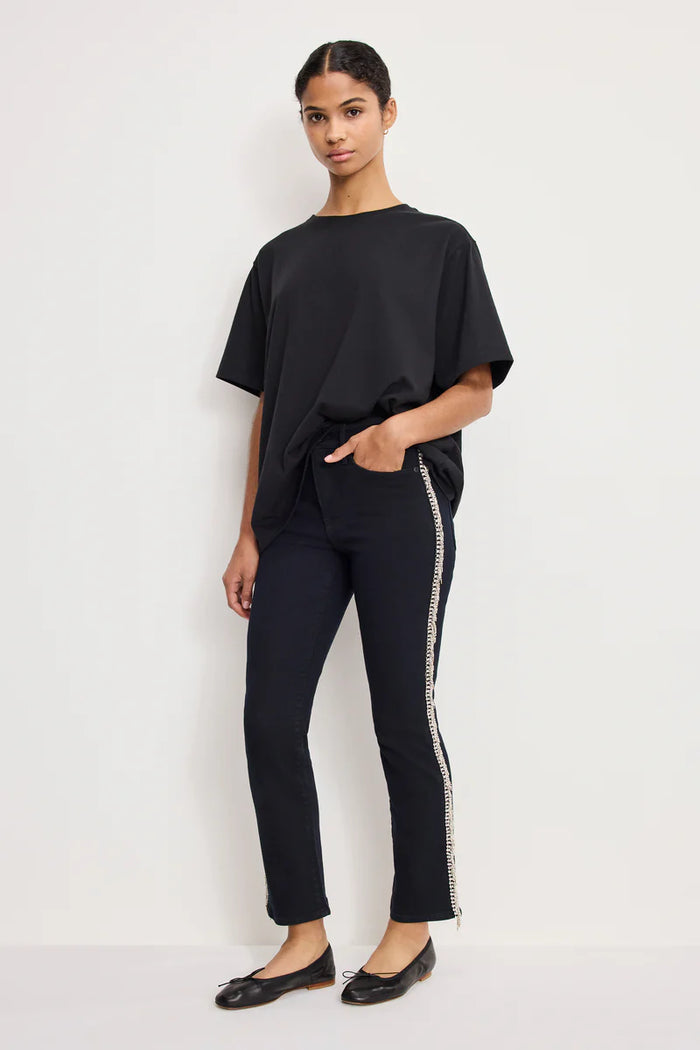 Good American Good Legs Straight Diamond Jeans Black411