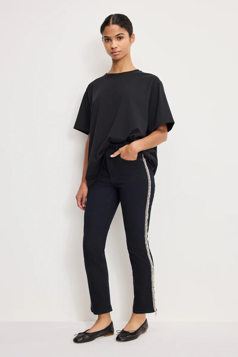 Good American Good Legs Straight Diamond Jeans Black411