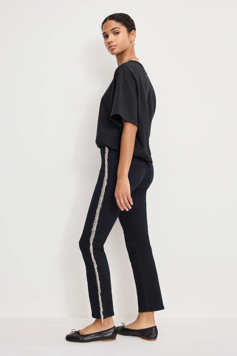 Good American Good Legs Straight Diamond Jeans Black411