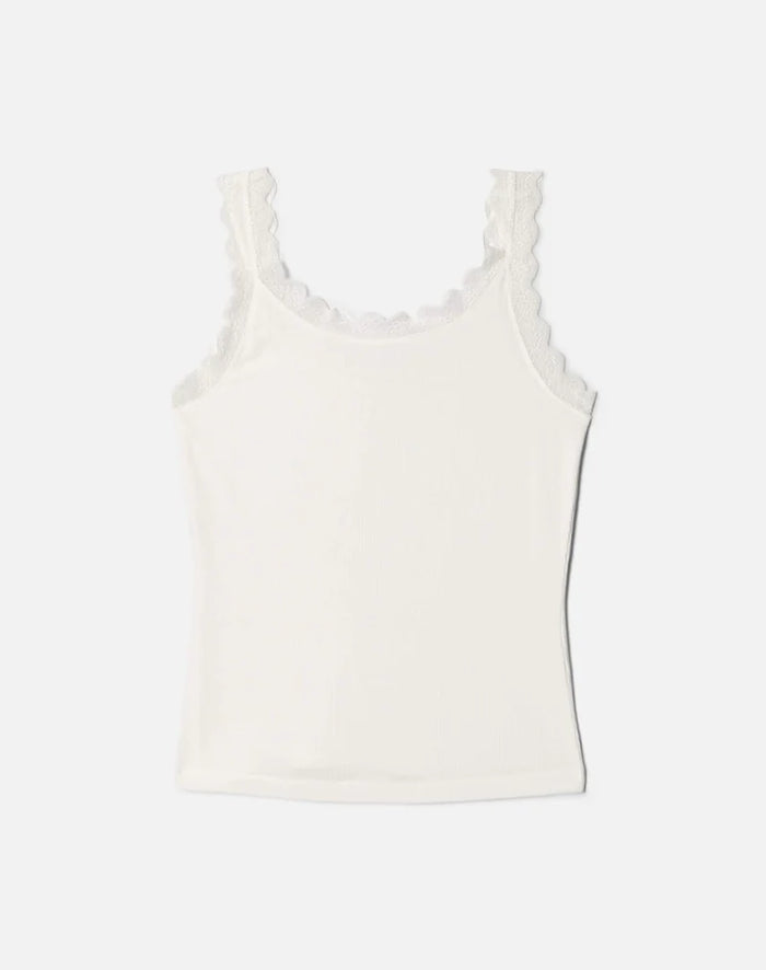 RE/DONE Raechel Tank in Vintage White