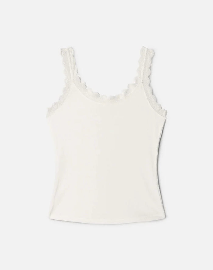 RE/DONE Raechel Tank in Vintage White