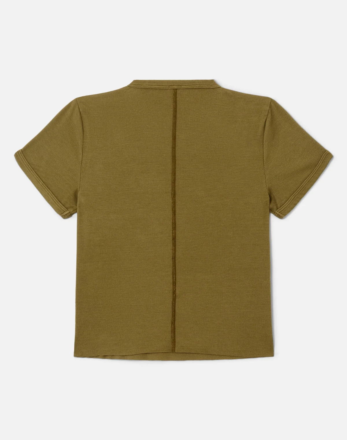 Re/Done HANES 90S RIBBED CAP SLEEVE TEE - Fatigue
