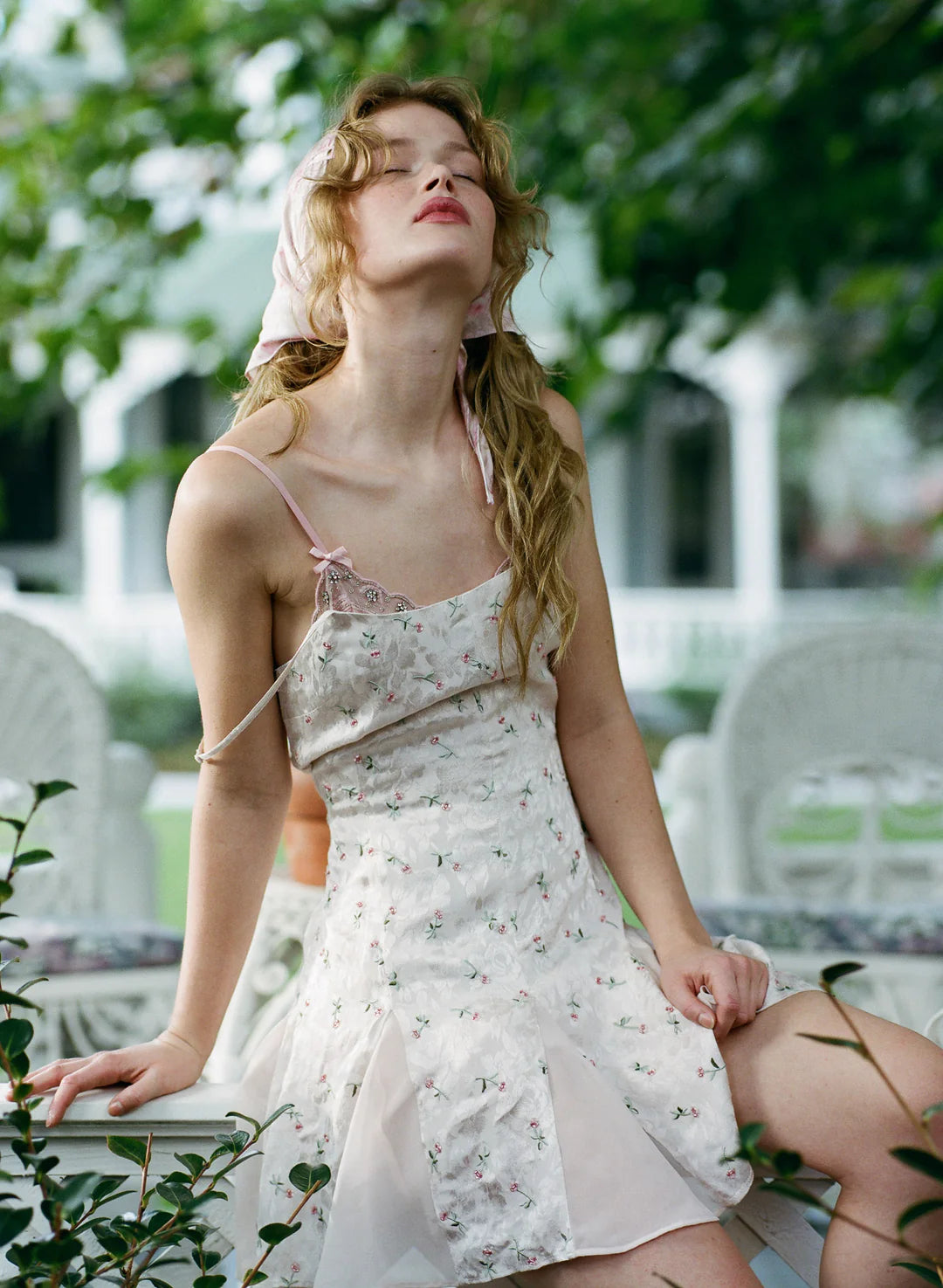 For Love & Lemons Fallen Floral Mini Dress - Pink