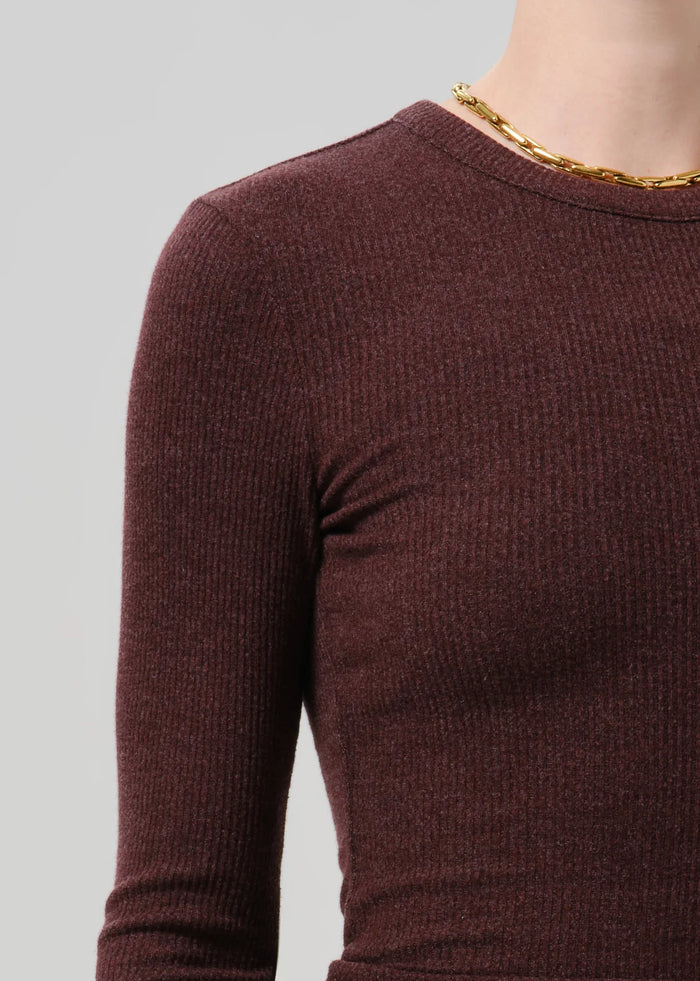 Citizens Of Humanity Bina Crewneck In Heather Mahogany