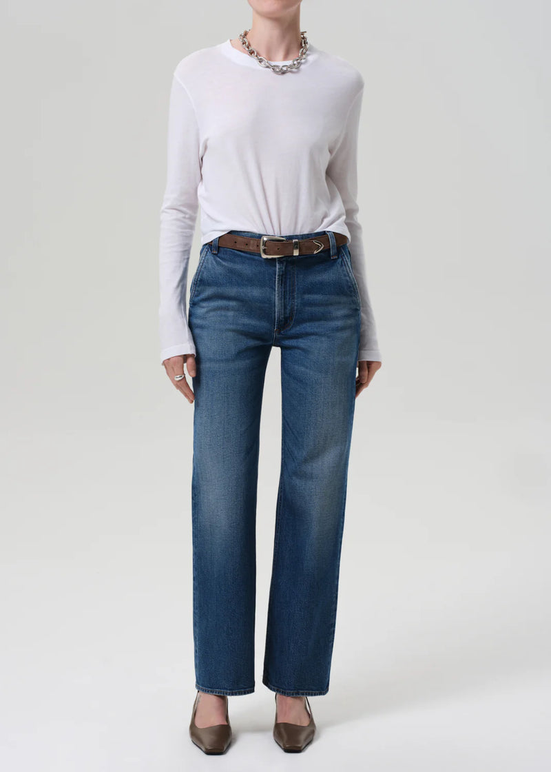 Citizens of Humanity Sabine Cropped Long Sleeve In White