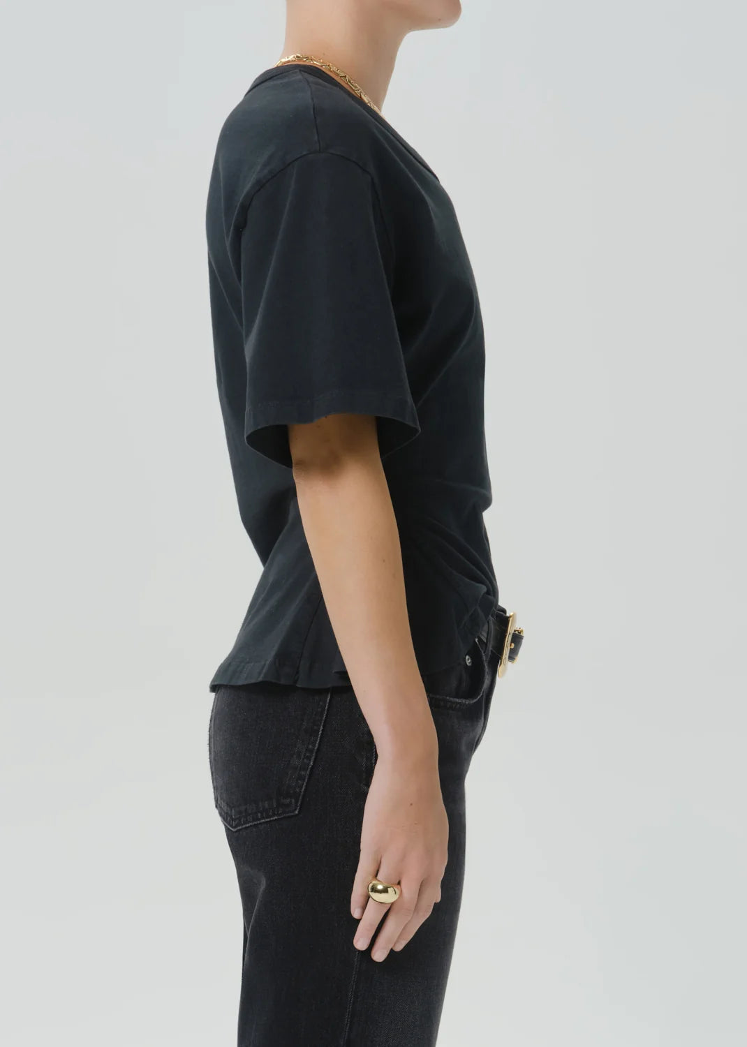 Citizens Of Humanity Rework Men's Tee In Washed Black
