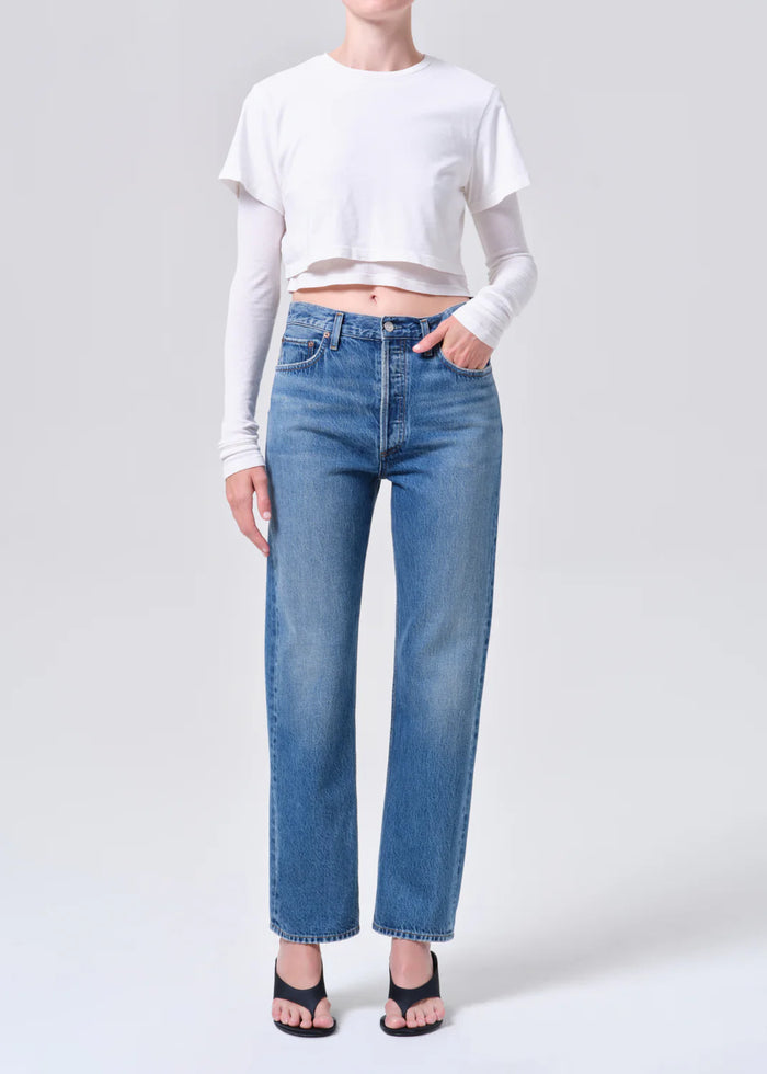 AGOLDE 90's Pinch Waist High Rise Straight (Weightless) In Circulate