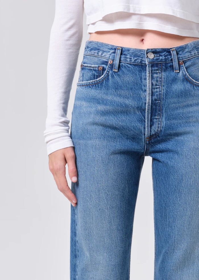 AGOLDE 90's Pinch Waist High Rise Straight (Weightless) In Circulate