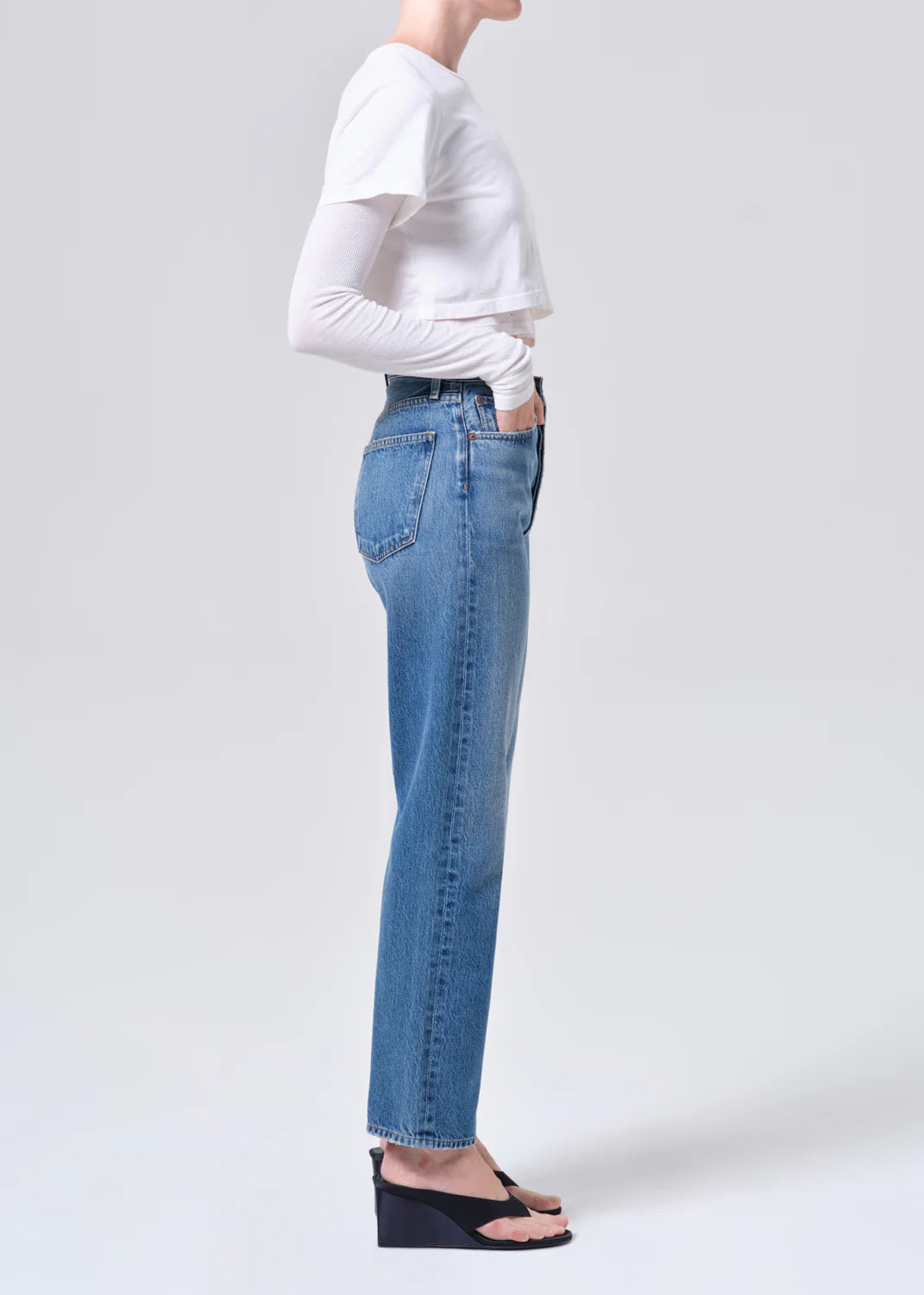 AGOLDE 90's Pinch Waist High Rise Straight (Weightless) In Circulate