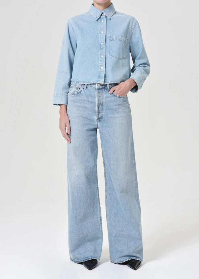 Agolde DAME HIGH RISE WIDE LEG NO CUFF IN CONFLICT
