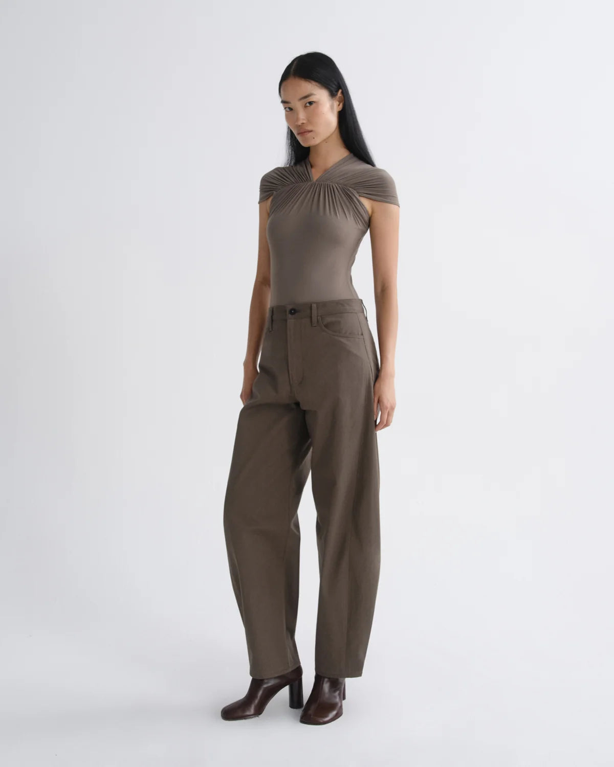 AGOLDE LUNA TROUSER TAUPE