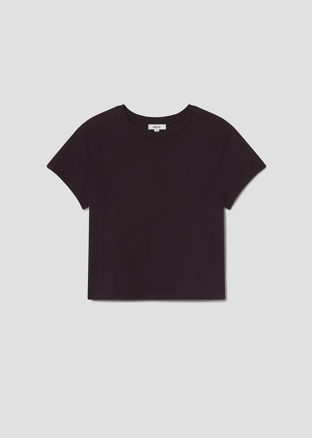 AGOLDE Adine Shrunken Tee In Eggplant