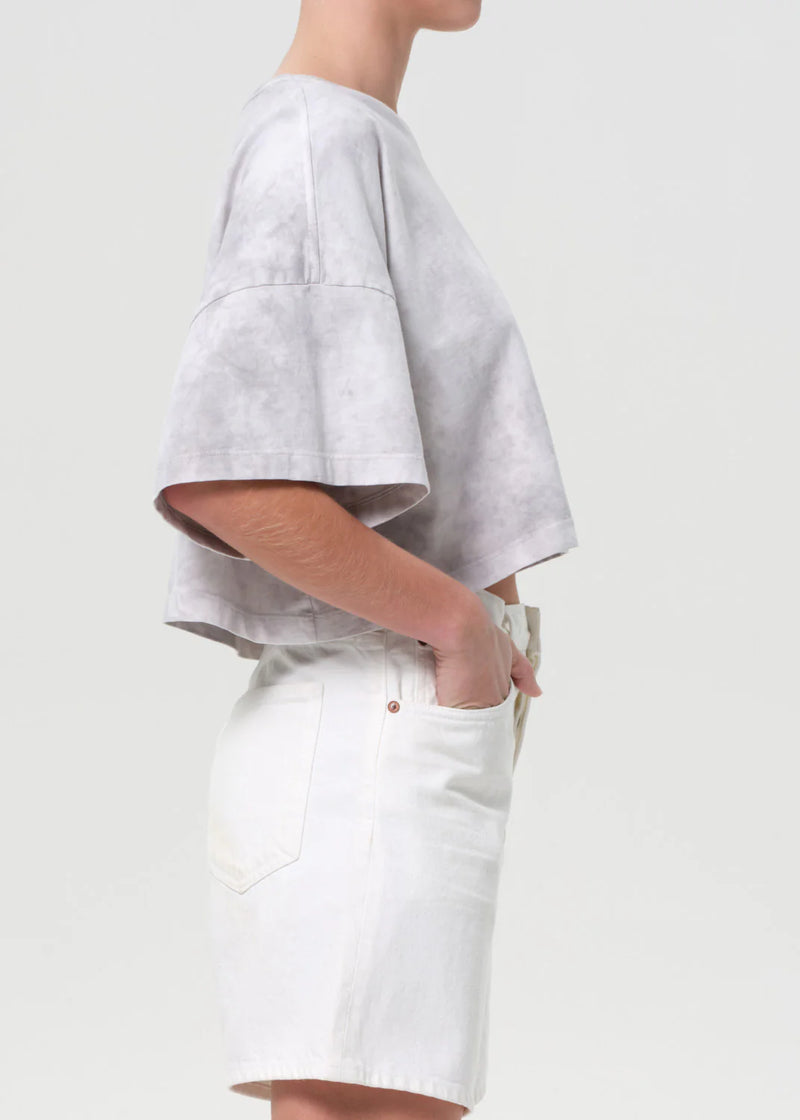 Agolde ARLI OVERSIZED CROPPED TEE IN TURBINE