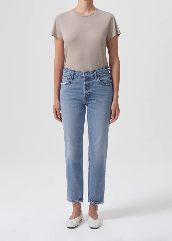 AGOLDE KYE MID RISE STRAIGHT CROP (STRETCH) IN FORESEEN