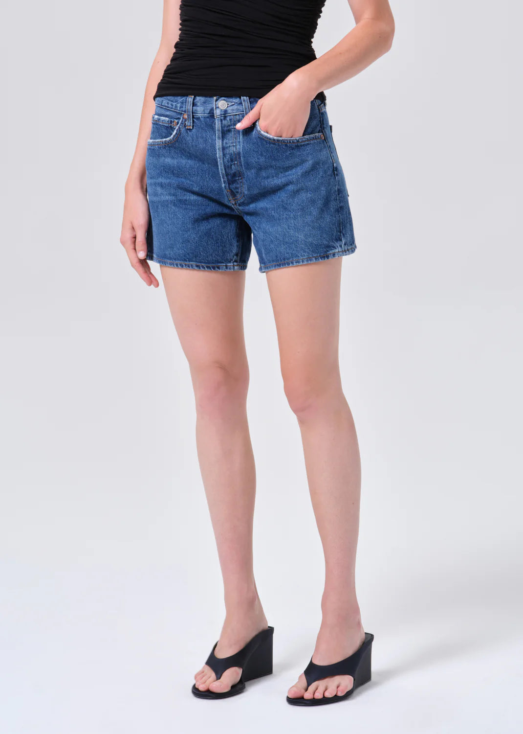 AGOLDE PARKER LONG SHORT IN ENAMOUR