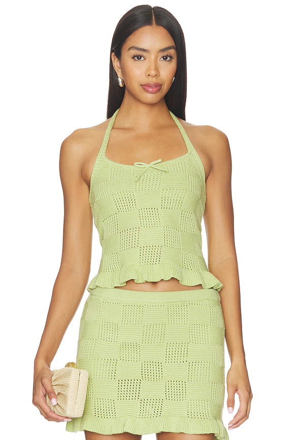 Amanda Uprichard Milena Top in Pistachio
