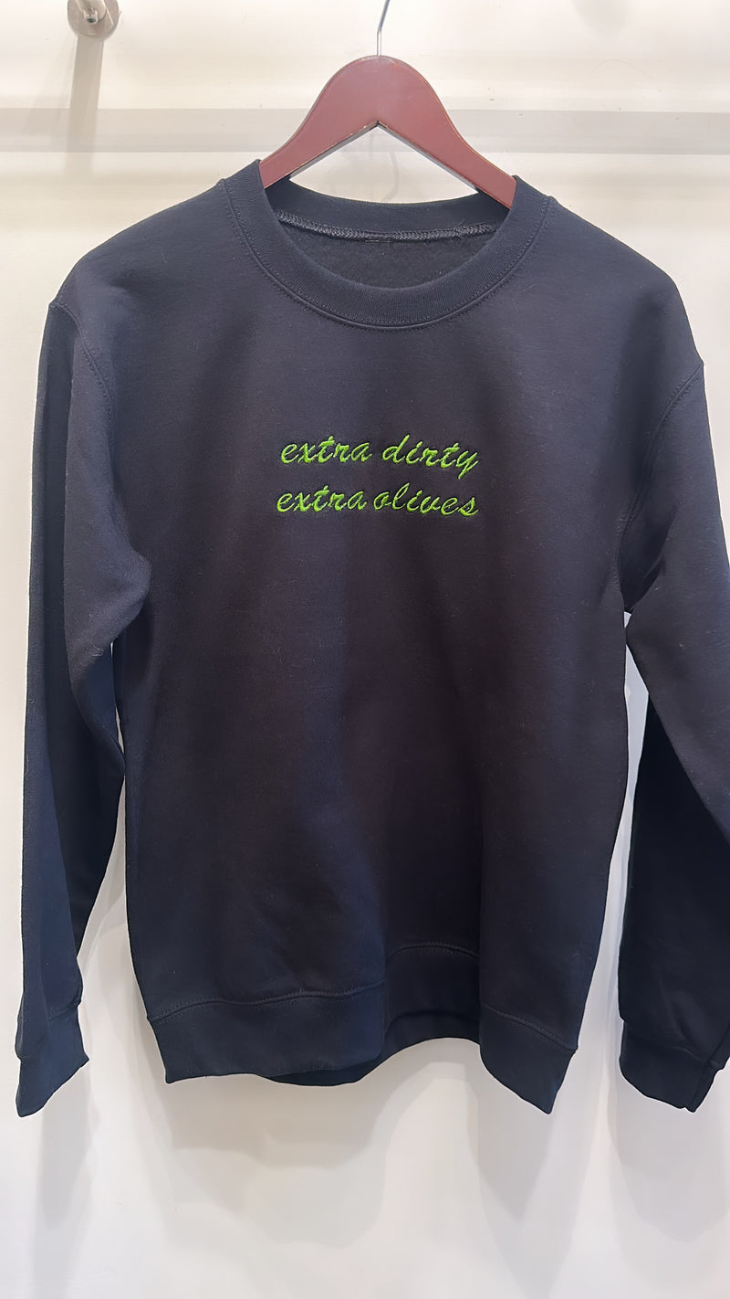 Concepts Reno EXTRA DIRTY EXTRA OLIVES * PASS ME THE FUCKING VINO Crewneck Sweatshirt