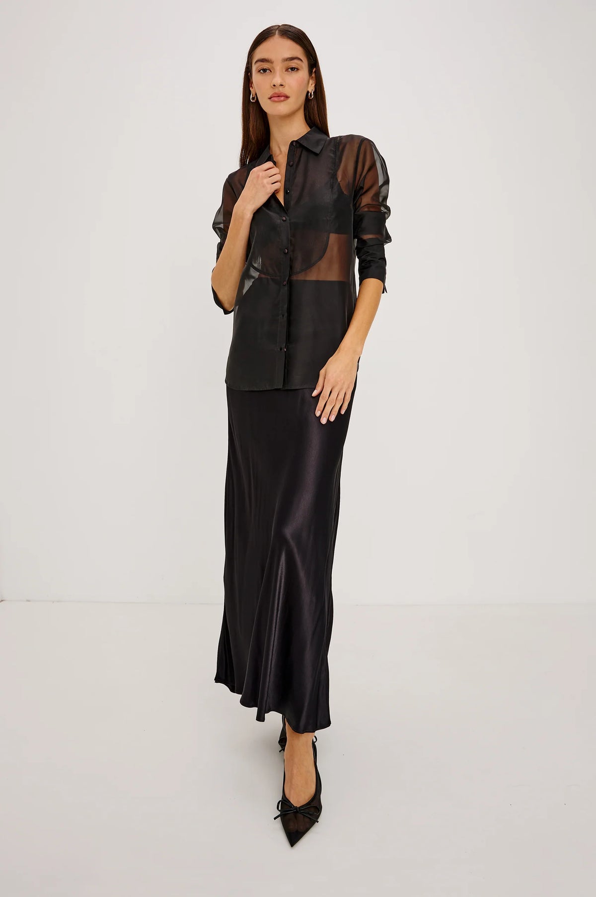 Rails Bretton Shirt Black Organza