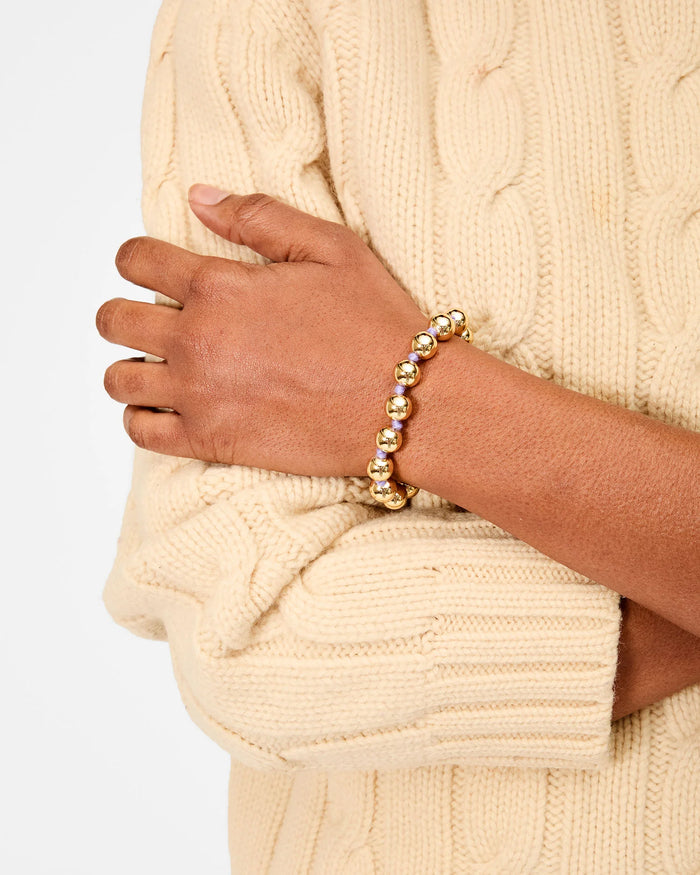 Clare V. Beaded Strand Bracelet Gold