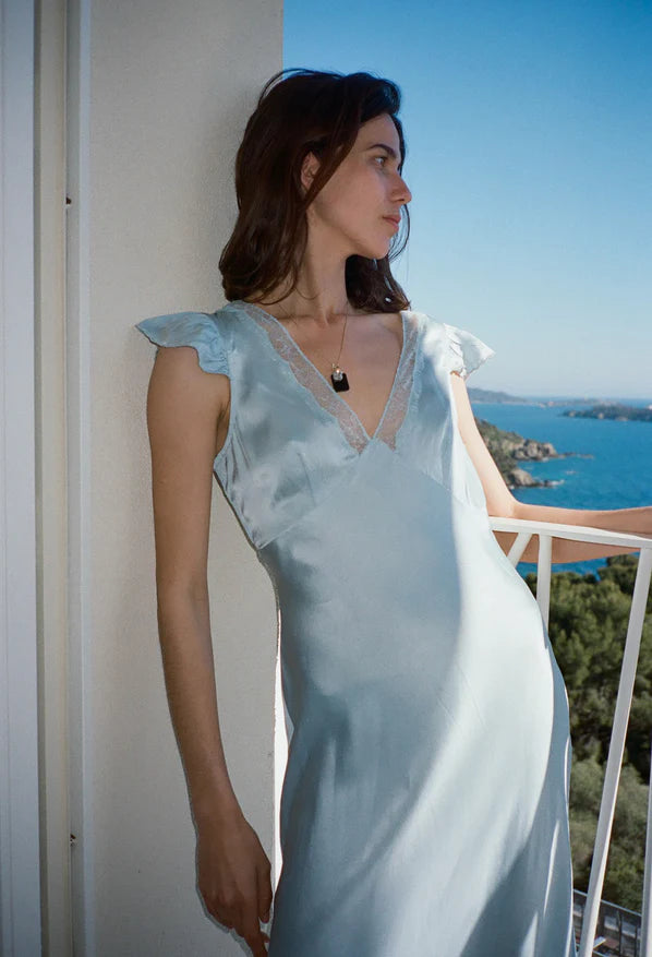 Ciao Lucia Isol Bleu Silk Dress
