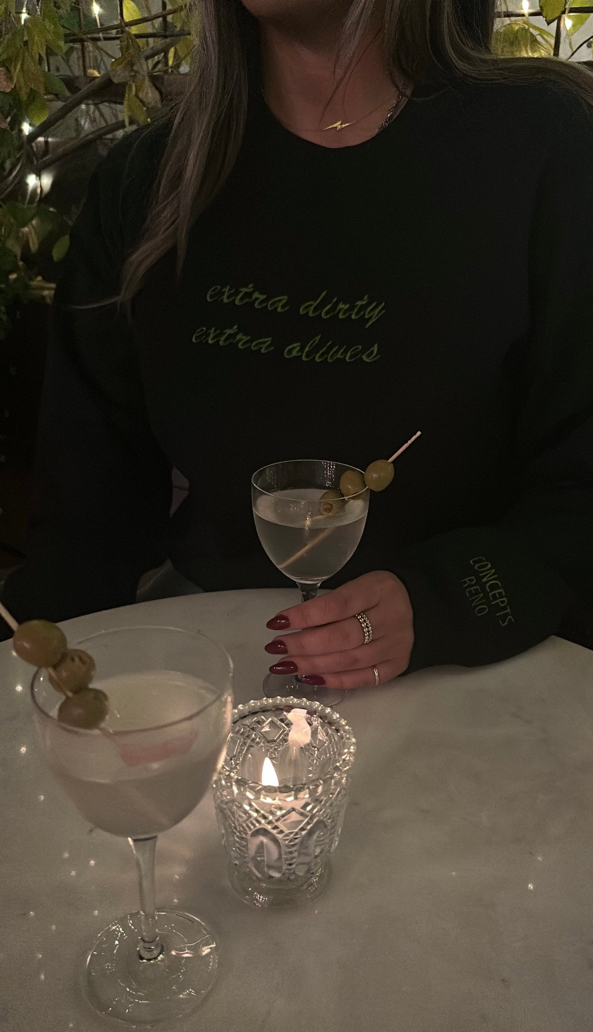 Concepts Reno EXTRA DIRTY EXTRA OLIVES * PASS ME THE FUCKING VINO Crewneck Sweatshirt