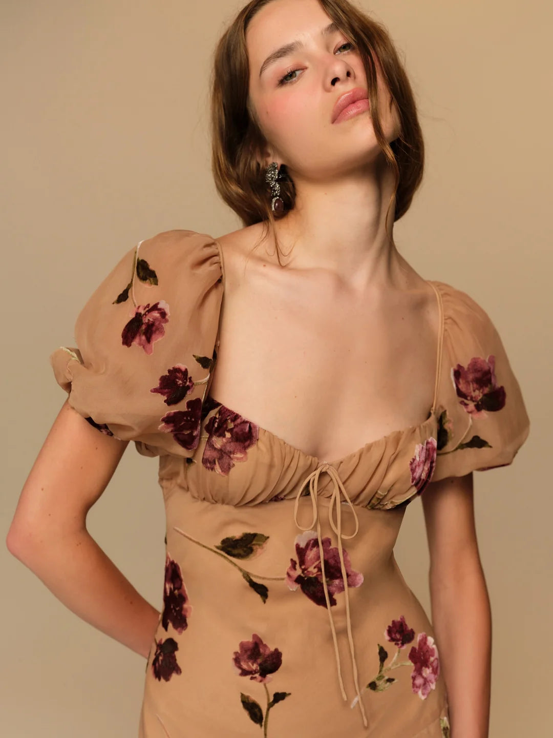 For Love & Lemons Flora Velvet Maxi Dress