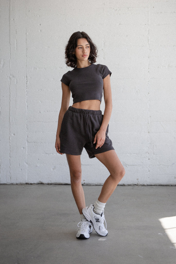 Elwood CORE SWEATSHORT- Vintage Black