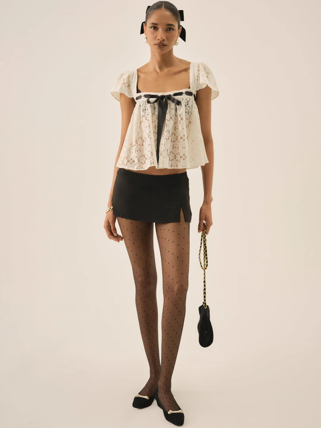 For Love & Lemons Creampuff Lace Top