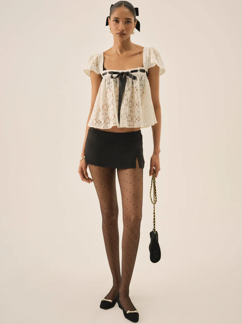 For Love & Lemons Creampuff Lace Top