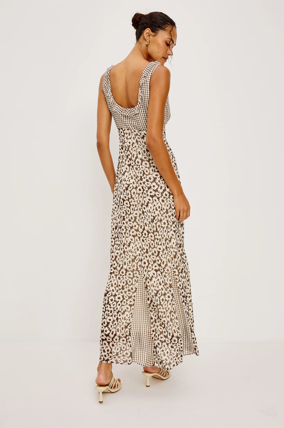 RAILS Dahlia Dress Espresso Daisy Gingham Mix