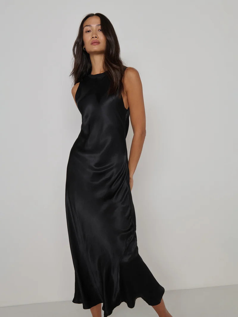 Nation LA Dulce Midi Dress Black