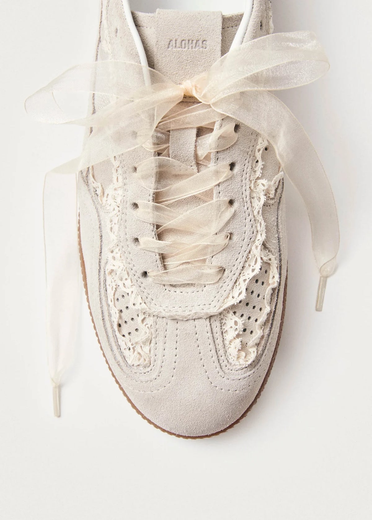 Alohas TB.490 CROCHET CREAM LEATHER SNEAKERS