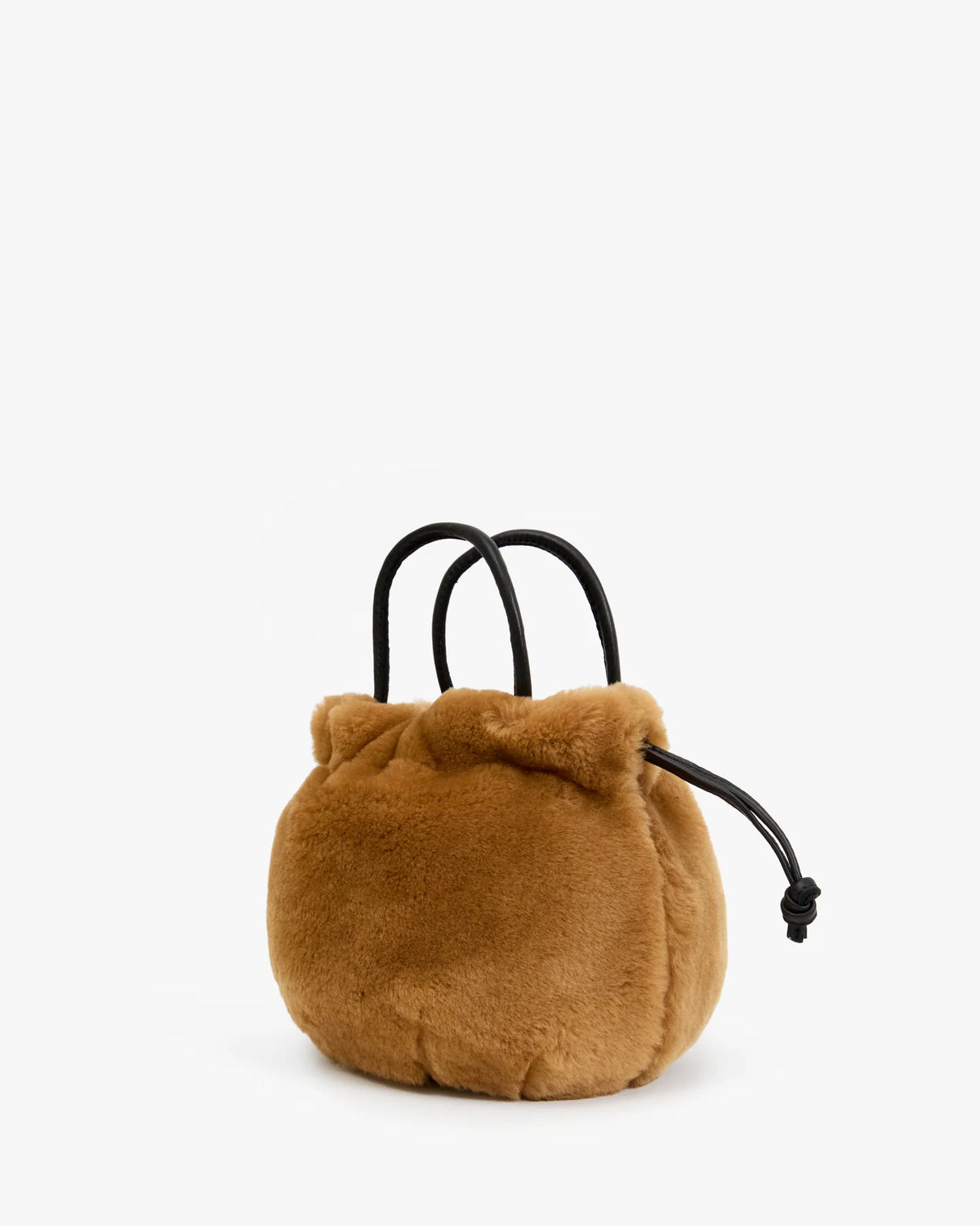 Clare V. EMMA W/ TOP HANDLE Teddy Shearling