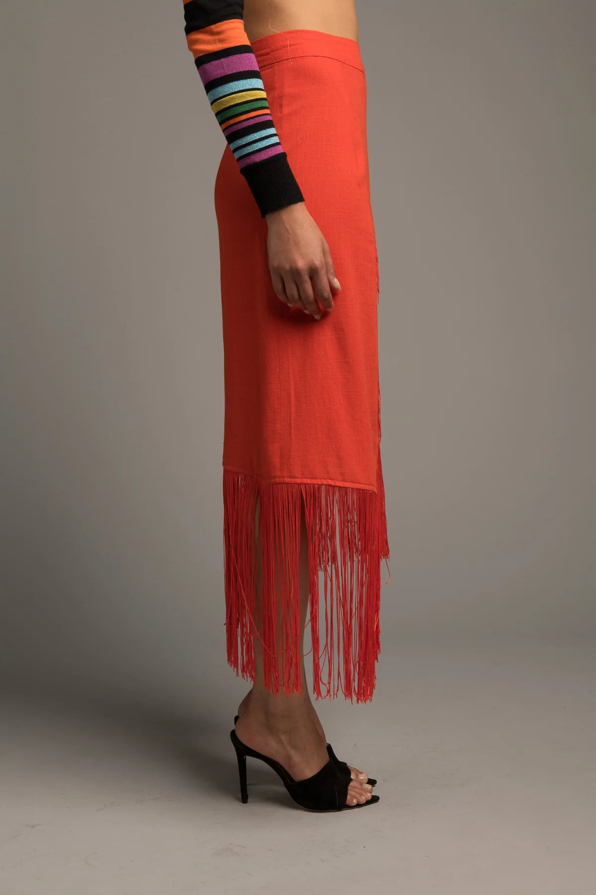 Le Superbe Fringe With Benefits Skirt Terracotta