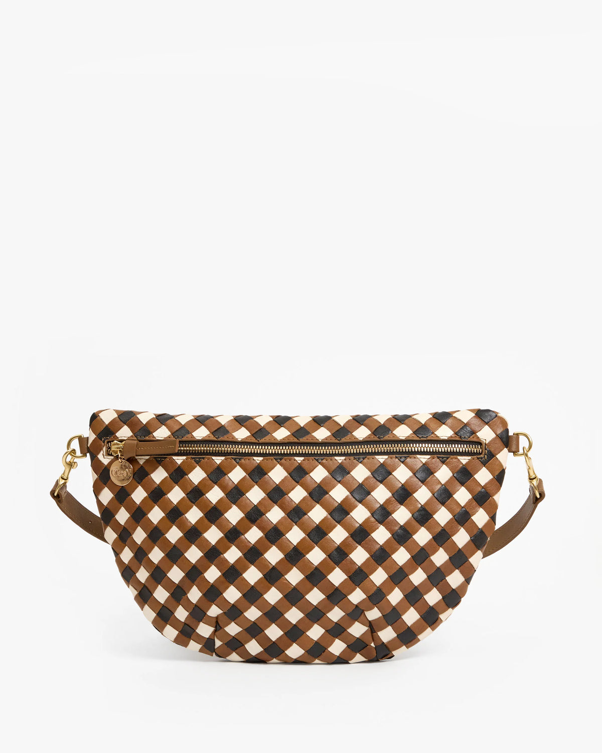 Clare V. Grande Fanny Oat Gingham Woven