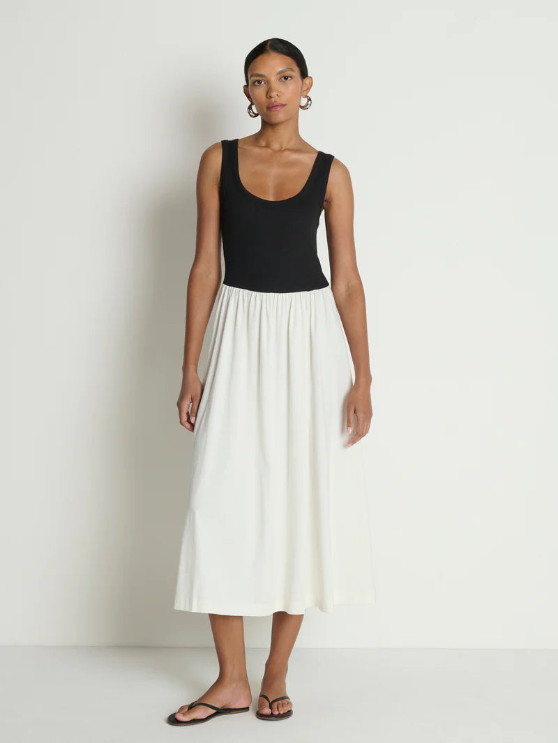 Nation LA Karla Midi Dress Porcelain Color Block