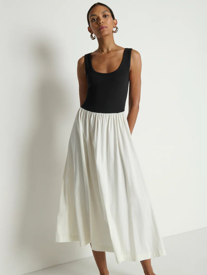Nation LA Karla Midi Dress Porcelain Color Block