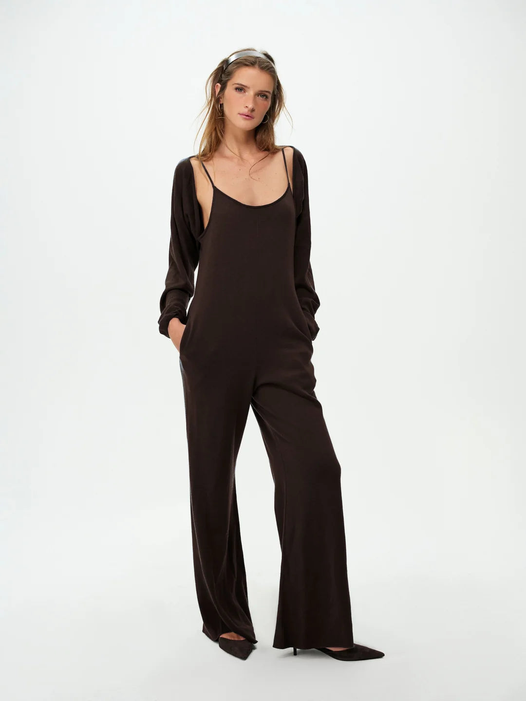 For Love & Lemons Rouzel Knit Jumpsuit Set